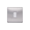 Screwless Raised - Brushed Chrome 13A UnSwitched Fuse Connection Unit - White Trim - SE Home