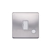 Screwless Raised - Brushed Chrome 13A UnSwitched Connection Unit Flex Outlet - White Trim - SE Home