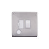 Screwless Raised - Brushed Chrome 13A Switched Fuse Connection Unit Flex Outlet - White Trim - SE Home