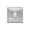 Screwless Raised - Brushed Chrome 20A 1 Gang Double Pole Switch Flex Outlet - White Trim - SE Home