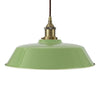 Mint Green Chancery Painted Pendant Light - Antique Brass Lamp Holder & Ceiling Rose - SE Home