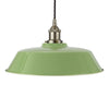 Mint Green Chancery Painted Pendant Light - Brushed Chrome Lamp Holder & Ceiling Rose - SE Home