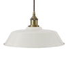 Pale Grey Chancery Painted Pendant Light - Antique Brass Lamp Holder & Ceiling Rose - SE Home