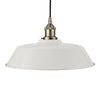 Pale Grey Chancery Painted Pendant Light - Brushed Chrome Lamp Holder & Ceiling Rose - SE Home