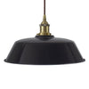 Navy Blue Chancery Painted Pendant Light - Antique Brass Lamp Holder & Ceiling Rose - SE Home