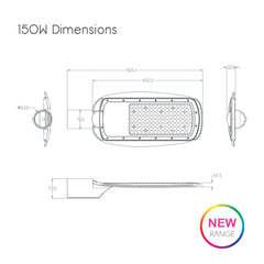 Eco Efficient Led Streetlight - 100W, 150W, 200W