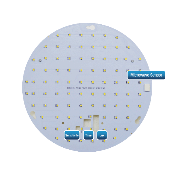 15W 2D Retro Fit Led Tray Microwave Sensor