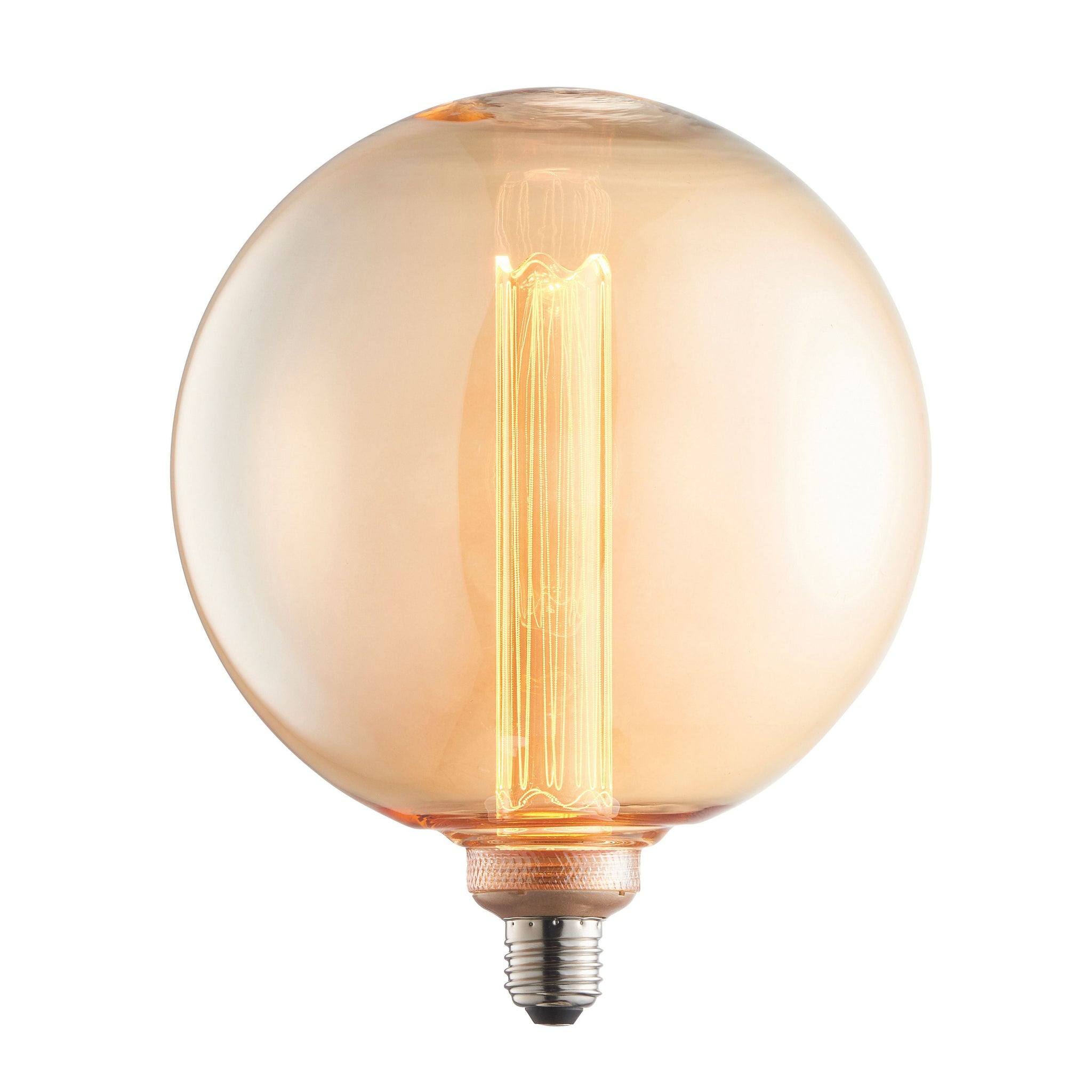 2.8W Globe Amber Glass E27 1800K LED Filament Bulb