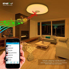Smart Led Ceiling Lamp 24W, Color Changing Rgb And Speaker