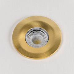 LED Downlights Brushed Gold CCT Fire Rated LED Dimmable 10W IP65 Downlight