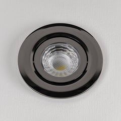 Black Nickel Tiltable Adjustable 2.8K Fire Rated LED 6W IP44 Dimmable Downlight