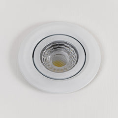 White Tiltable 2.8K Fire Rated LED 6W IP44 Dimmable Downlight