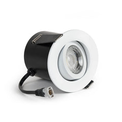 LED Downlights White Tiltable 4K Fire Rated LED 6W IP44 Dimmable Downlight