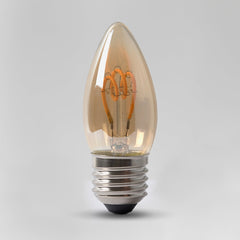 2w E27 ES Vintage Edison Candle LED Light Bulb 1800K T-Spiral Filament Dimmable