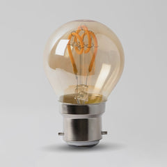 2w B22 Vintage Edison Golf Ball LED Light Bulb 1800K T-Spiral Filament Dimmable