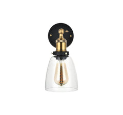 Vintage & Industrial Wall Lights Romilly Clear Glass Cone Wall Light