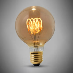4W E27 ES Vintage Edison G80 LED Light Bulb 1800K T-Spiral Filament High CRI Dimmable