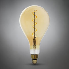 LARGE 6W E27 ES Vintage Edison PS160 LED Light Bulb 1800K Spiral Filament High CRI Dimmable