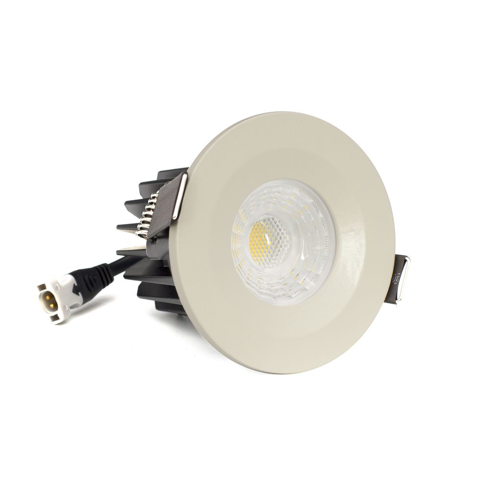 Cream CCT Fire Rated LED Dimmable 10W IP65 Downlight