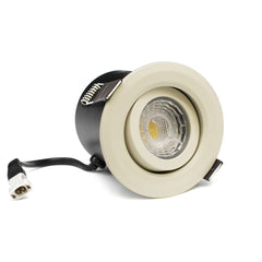 Cream Tiltable Adjustable 4K Fire Rated LED 6W IP44 Dimmable Downlight