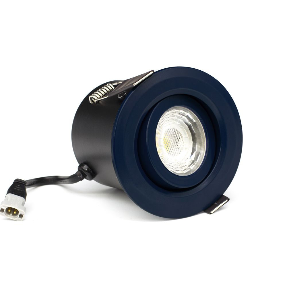 Navy Blue Tiltable Adjustable 4K Fire Rated LED 6W IP44 Dimmable Downlight