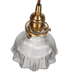 Pendant Lights D'Arblay Brass Fluted Bell Pendant Light