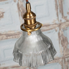 Pendant Lights D'Arblay Brass Fluted Bell Pendant Light
