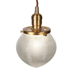 Pendant Lights The Hollen Acorn Lacquered Antique Brass Prismatic Glass Style Pendant Light