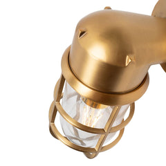 Industrial & Nautical Wall Lights Kemp Lacquered Brass IP66 Rated Outdoor & Bathroom Nautical Wall Light