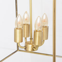 Langdon Lantern Pendant Light Medium Brass