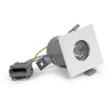 White GU10 Fire Rated IP65 Square Downlight
