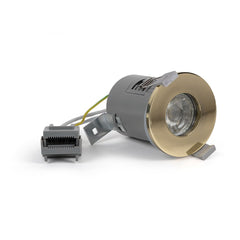 Polished Brass GU10 Fire Rated IP65 Downlight