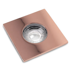 Copper GU10 Fire Rated IP65 Square Downlight