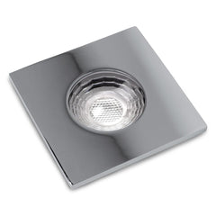 Polished Chrome GU10 Fire Rated IP65 Square Downlight
