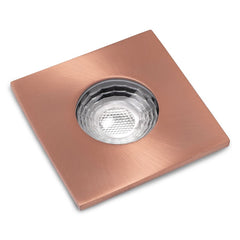 Rose Gold GU10 Fire Rated IP65 Square Downlight