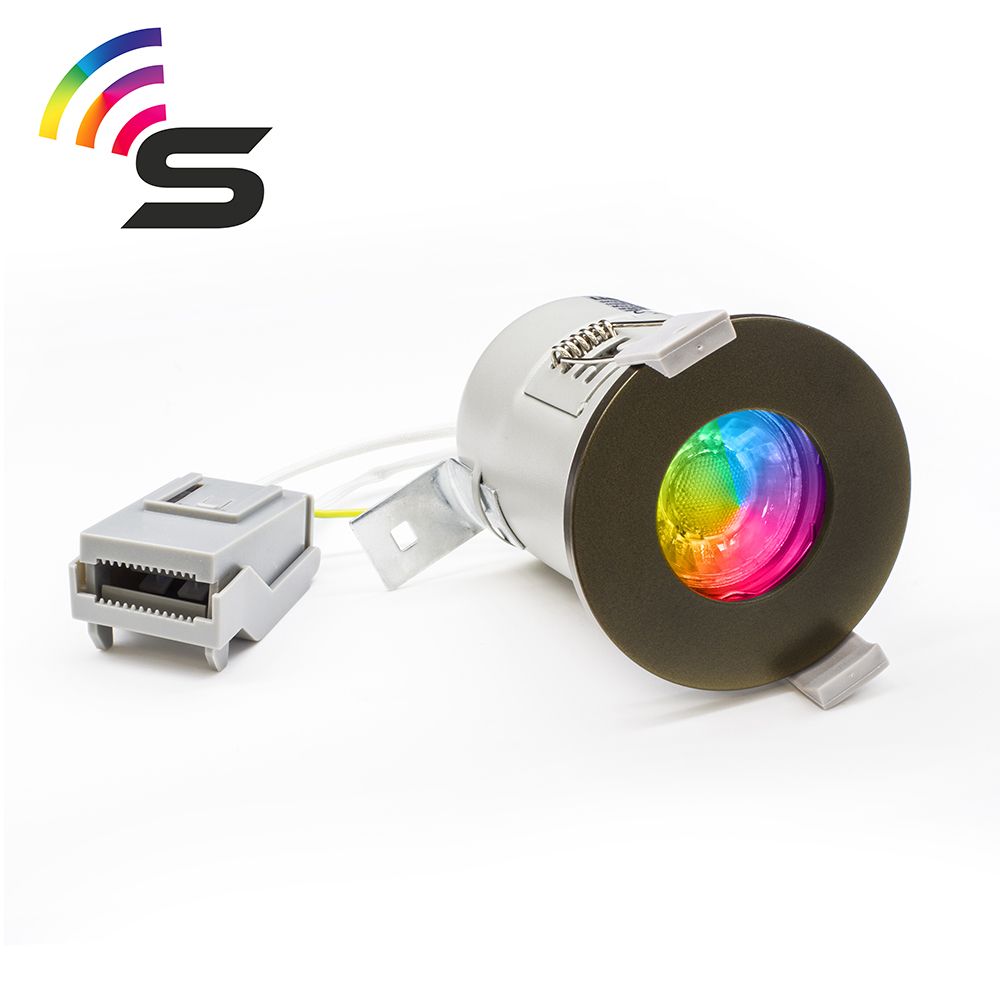 Bronze Fire Rated Colour Changing Smart LED IP65 Downlight