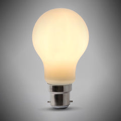 8w B22 Opal GLS LED Light Bulb 3000K Warm White Dimmable