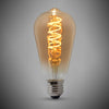 4w E27 ES Vintage Edison ST64 LED Light Bulb 1800K Spiral Filament Teardrop High CRI Dimmable