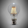 8w B22 GLS LED Light Bulb 4100K Standard Straight Filament Dimmable