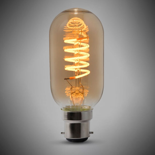 4W B22 Vintage Edison T45 LED Light Bulb 1800K Spiral Filament High CRI Dimmable