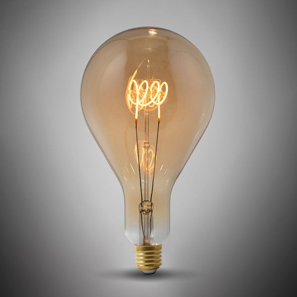 LARGE 4W E27 Vintage Edison PS42 ES LED Light Bulb 1800K T-Spiral Filament High CRI Dimmable