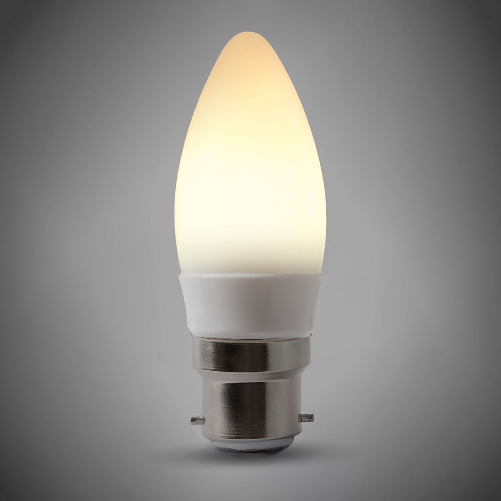 4w B22 3000K Opal Dimmable LED Candle Bulb