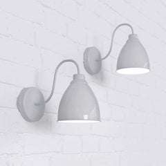 Hand Painted Iron Wall Lights Oxford Vintage Wall Light Pale Grey
