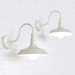 Hand Painted Iron Wall Lights Argyll Industrial Wall Light Clay White Cream